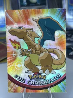 2000 Topps Chrome Charizard #06 Series 1 Pokemon T.V. TCG Card Spectra Finish - Image 1
