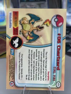 2000 Topps Chrome Charizard #06 Series 1 Pokemon T.V. TCG Card Spectra Finish - Image 2
