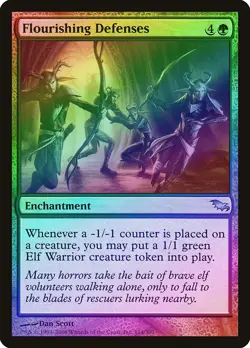 Flourishing Defenses FOIL Shadowmoor HEAVILY PLD Green Uncommon CARD ABUGames - Image 1