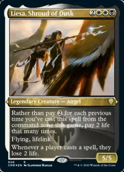 1x Liesa, Shroud of Dusk 606 Commander Legends Etched Foil (MTG) - Image 1