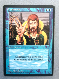 Mtg Carte Magic Fbb Foreign Black Bordered Counterspell French MP/HP - Image 1
