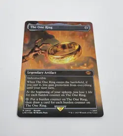 The One Ring Borderless Magic The Gathering Unique Promo Holo Foil Super Mint - Image 1