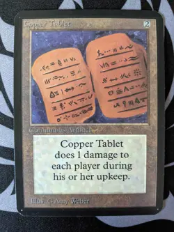 Copper Tablet ~ Alpha [Slightly Played][Magic MTG] - Image 1
