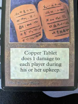 Copper Tablet ~ Alpha [Slightly Played][Magic MTG] - Image 3