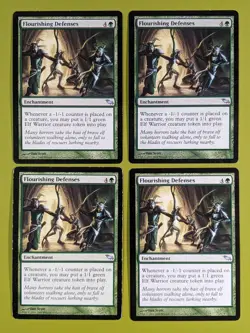 Flourishing Defenses x4 Shadowmoor 4x Playset Magic the Gathering MTG - Image 1