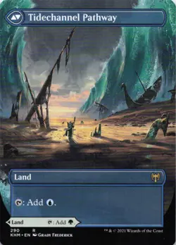 MTG Barkchannel Pathway (Borderless) (290) | NM | Kaldheim {KHM} - Image 2