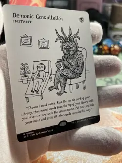 Demonic Consultation-MTG-Secret Lair- Encyclopedia Of Magic 🍷 Nm-Non-foil🍷 - Image 1