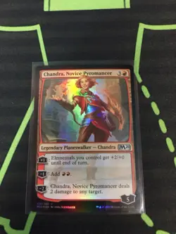 MTG Magic The Gathering Chandra, Novice Pyromancer Foil Red Planeswalker - Image 1