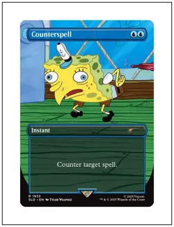 1x Counterspell, Secret Lair SpongeBob SquarePants 1933, Magic MTG NM - Image 1
