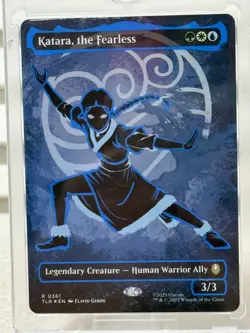 Magic The Gathering Avatar The Last Airbender Katara, the Fearless Neon Ink Foil - Image 2