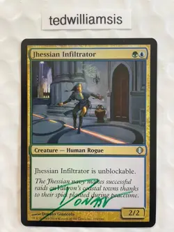 MtG Jhessian Infiltrator Shards of Alara Foil Signed Autographed - Image 1
