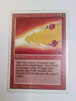 MTG - Fork - Revised - MP - Rare - Magic The Gathering - Image 1
