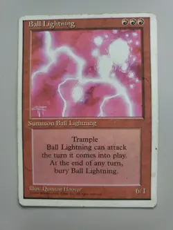 MTG Ball Lightning 4th Edition Regular Rare MP See Pictures - Image 1