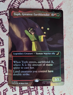 MTG Foil Toph, Greatest Earthbender Borderless Avatar Last Airbender NM - Image 1