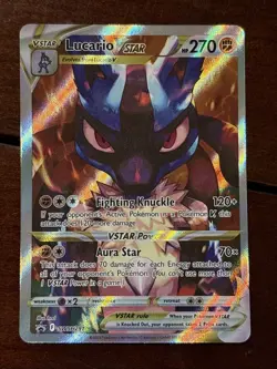 Pokemon Black Star Promo Lucario Vstar SWSH291 Full Art Sword & Shield - Image 1