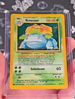 Pokemon TCG Venusaur Base Set Unlimited 15/102 Holo 1999-2000 WOTC - MP - Image 1