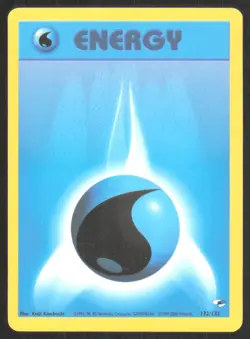 2000 Pokemon Gym Heroes Water Energy #132 - Image 1