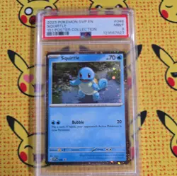 2023 POKEMON SVP EN-SV BLACK STAR PROMO 151 POSTER COLL #048 SQUIRTLE PSA 9 - Image 1