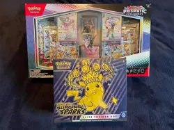 Pokemon TCG: Prismatic Evolutions PFC & Surging Sparks ETB (LOT Of 2) NEW SEALED - Image 1