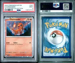2023 POKEMON BLACK STAR PROMO 047 CHARMANDER 151 POSTER COLLECTION PSA 9 MINT - Image 3