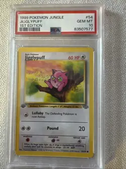 1999 Pokemon Jungle Jigglypuff 1st Edition PSA 10 Gem Mint #54/64 - Image 1