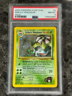 2000 POKEMON GYM CHALLENGE HOLO #4 ERIKA'S VENUSAUR PSA 8 @SC7 - Image 1