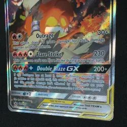 2019 Pokemon RESHIRAM & CHARIZARD GX SM201 Tag Team Sun & Moon Blk Star Promo NM - Image 5