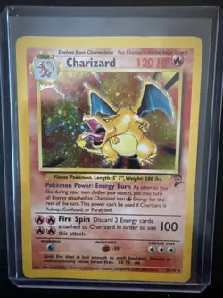 Vintage Pokemon Card Collection Base Set 2 Holo Charizard - Image 2