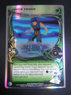 Yu Yu Hakusho TCG CCG Quick Freeze R38 Unlimited Alliance Foil Card NM - Image 1