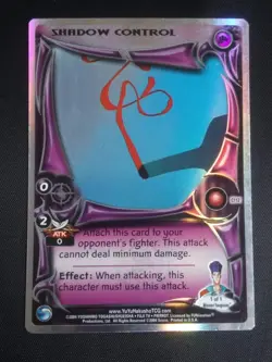 Yu Yu Hakusho TCG CCG Shadow Control C112 Unlimited Foil Alliance Card LP - Image 1