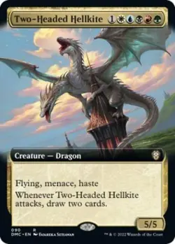 Two-Headed Hellkite (Extended Art) - Near Mint MTG Commander: Dominaria United - Image 1