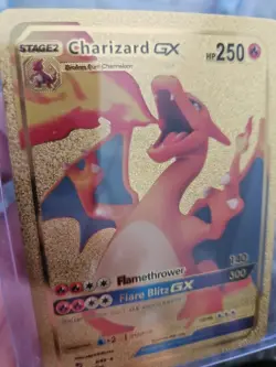 Charizard GX Gold Foil Fan Art Vinyl Premium Textured Collector Pokemon Card - Image 4