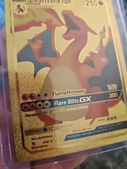Charizard GX Gold Foil Fan Art Vinyl Premium Textured Collector Pokemon Card - Image 5