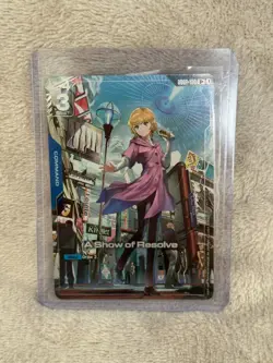 A Show of Resolve GD01-100 U+ (Alt Art) Gundam Card Game Newtype Rising - Image 1