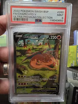 PSA 9 MINT Charizard V UPC Promo SWSH260 Sword & Shield Pokemon TCG Holo Card - Image 1