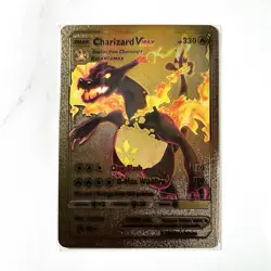 Pokemon Charizard VMax Gold Foil Holo Textured Fan Art Card Nintendo - Image 1