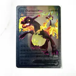 Pokemon Charizard Vmax Silver Foil Holo Textured Fan Art Card Nintendo - Image 1