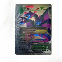 Pokemon Mega M Hydreigon EX Silver Foil Holo Textured Fan Art Card Nintendo - Image 1