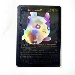 Pokemon Morpeko V Black Foil Holo Textured Fan Art Card Nintendo Pokemon TCG - Image 1