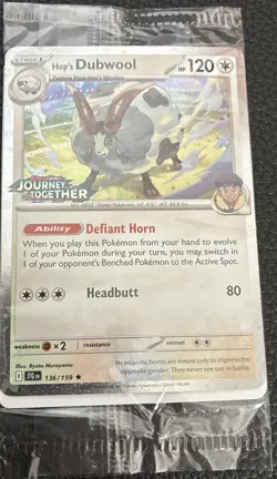 Pokemon Hop's Dubwool Journey Together Best Buy Promo Card - SEALED - Image 1