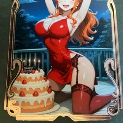 Goddess Story Gold METAL Card - Serial Number #169/200! Nami Anime *READ* - Image 3