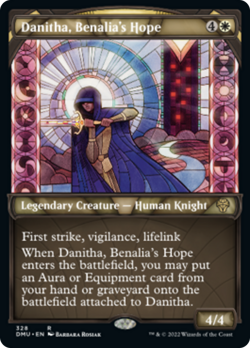 Danitha, Benalia's Hope (Textured Showcase 328) FOIL Dominaria United NM - Image 1
