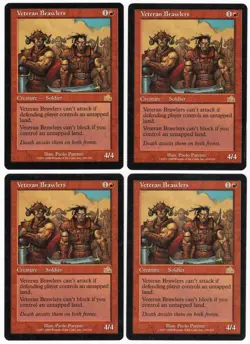 Veteran Brawlers x4 4x 2000 Prophecy PLAYSET Red Rare Creature MTG SP - NM AZ2 - Image 1