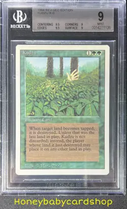 MTG 3rd Edition Revised 1994 Kudzu BGS 9.0Q++ (Quad++) MINT Old School 93/94 - Image 1