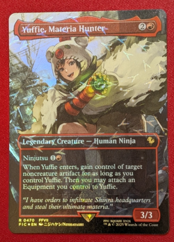 LCI Chocobo Track Foil Borderless YUFFIE MATERIA HUNTER 1x Final Fantasy MTG - Image 1