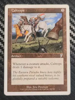 MTG Magic The Gathering Caltrops 7th Edition Regular Moderately Played - Image 1