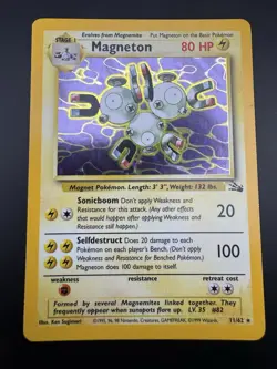 Magneton Holo Rare 11/62 Pokemon Fossil Unlimited WOTC Vintage - Image 3
