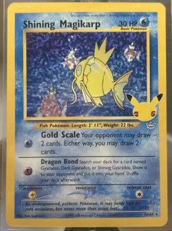 Shining Magikarp - 66/64 Celebrations 25th Anniversary Holo Rare Pokemon - Mint - Image 1