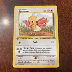 Pokemon 1st Edition Jungle Spearow 62/64 Non-Holo Uncommon - NM Unplayed - Image 1