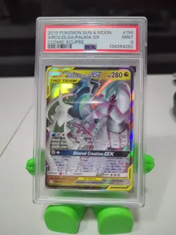 2019 Pokemon Sun & Moon #156 ARCEUS DIALGA PALKIA GX COSMIC ECLIPSE MINT PSA 9 - Image 1